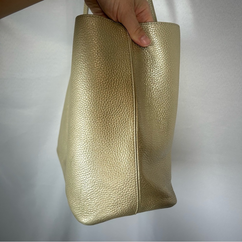 Tory Burch Metallic Perry Leather Tote Large Shoulder Bag - Picture 14 of 16